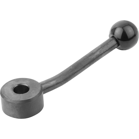 Kipp Tension Lever Flat Size-2, 16H7, A-100, Form-15Deg Steel, Comp-Thermoset K0177.116